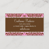 Carte De Visite Beau Dovey brun de rose de damassé de 311 (Dos)