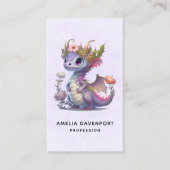 Carte De Visite Beau Dragon avec Couronne élégante (Devant)