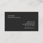 Carte De Visite Beau Eyelashes et Brows Cosmetologue (Dos)