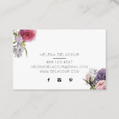 Carte De Visite Beau floral de ★ (Dos)