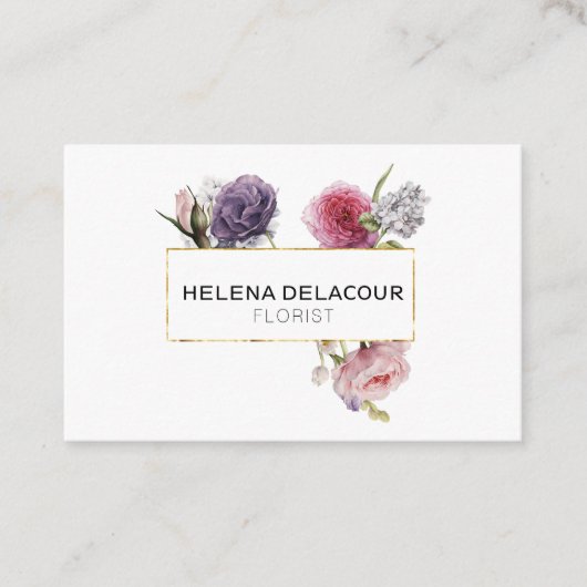 Carte De Visite Beau floral de ★ (Devant)