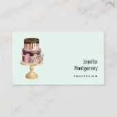 Carte De Visite Beau gâteau de fête de Glam brillant (Devant)