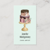 Carte De Visite Beau gâteau de fête de Glam brillant (Devant)