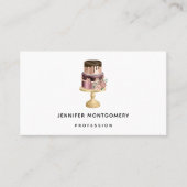 Carte De Visite Beau gâteau de fête de Glam brillant (Devant)