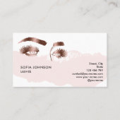 Carte De Visite Beau Lashes Rose Gold Foil Maquillage (Dos)
