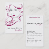 Carte De Visite Beau marquage à chaud de Hairstyling de cheveux de (Devant / Derrière)