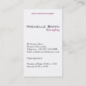 Carte De Visite Beau marquage à chaud de Hairstyling de cheveux de (Dos)