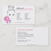 Carte De Visite Beau marquage à chaud d'illustration de mode de (Devant / Derrière)