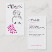 Carte De Visite Beau marquage à chaud d'illustration de mode de (Devant / Derrière)