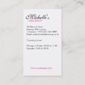 Carte De Visite Beau marquage à chaud d'illustration de mode de (Dos)