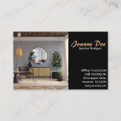 Carte De Visite Beau miroir de Design d'intérieur élégant (Devant)