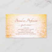 Carte De Visite Beau océan avec élégante pêche coucher de soleil b (Dos)