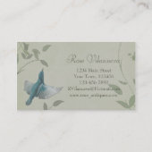 Carte De Visite Beau Oiseau Bleu (Dos)