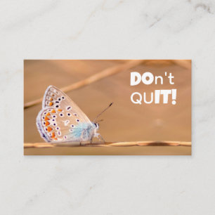 Carte De Visite Beau papillon avec citation motivante