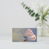 Carte De Visite Beau papillon avec citation motivante (Debout devant)