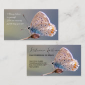 Carte De Visite Beau papillon avec citation motivante (Devant / Derrière)