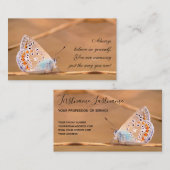 Carte De Visite Beau papillon avec citation motivante (Devant / Derrière)