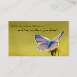 Carte De Visite Beau papillon avec citation motivante
