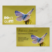 Carte De Visite Beau papillon avec citation motivante (Devant / Derrière)