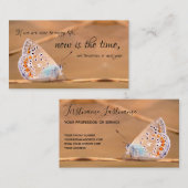 Carte De Visite Beau papillon avec citation motivante (Devant / Derrière)