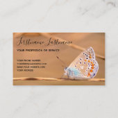 Carte De Visite Beau papillon avec guillemets motivants busine (Dos)