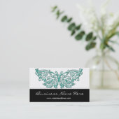 Carte de visite : : Beau papillon de turquoise (Debout devant)