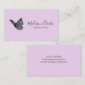 Carte De Visite Beau papillon embelli (Devant / Derrière)