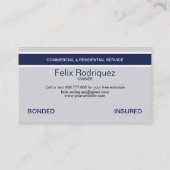 Carte De Visite Beau Peint Maison Peintre (Dos)