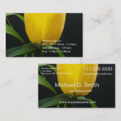 Carte De Visite Beau professionnel de la fleur de tulipe jaune (Devant / Derrière)