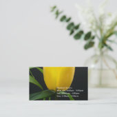 Carte De Visite Beau professionnel de la fleur de tulipe jaune (Debout devant)
