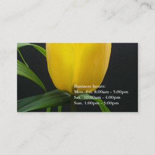 Carte De Visite Beau professionnel de la fleur de tulipe jaune