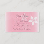 Carte De Visite Beau rose de silhouette de fille (Dos)