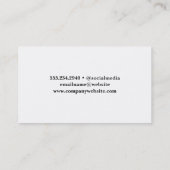 Carte De Visite Beau Rose | Dégradé or | Texture blanche (Dos)