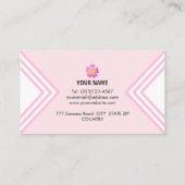 Carte De Visite Beau rose et blanc moderne (Dos)