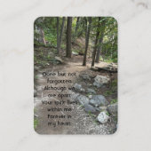 Carte De Visite Beau sentier dans la nature des arbres forestiers (Devant)