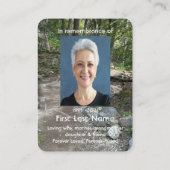 Carte De Visite Beau sentier dans la nature des arbres forestiers (Dos)