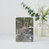 Carte De Visite Beau sentier dans la nature des arbres forestiers (Debout devant)