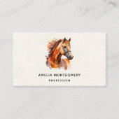 Carte De Visite Beau Sorrel Horse Portrait (Devant)