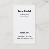 Carte De Visite Beau spa de salon de beauté de maquilleur de yeux (Dos)