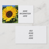 carte de visite "BEAU SUNFLOWER" (Devant / Derrière)