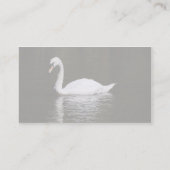 Carte De Visite Beau Swan Blanc Nager Dans L'Eau Du Lac (Dos)
