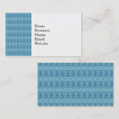 Carte De Visite Beau Teal et motif bleu-foncé de diamant (Devant / Derrière)