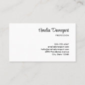 Carte De Visite Beau visage dans la lune (Dos)