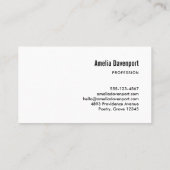 Carte De Visite Beau visage dans la lune (Dos)