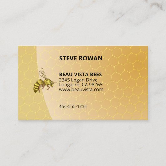 Carte De Visite Beau Vista Bee Logo Professionnel (Devant)