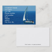 Carte De Visite Beau voilier (Devant / Derrière)