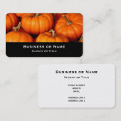 Carte De Visite Beaucoup de Citrouilles orange brillants (Devant / Derrière)