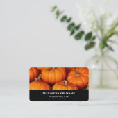 Carte De Visite Beaucoup de Citrouilles orange brillants (Debout devant)