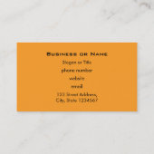 Carte De Visite Beaucoup de citrouilles orange vif (Dos)