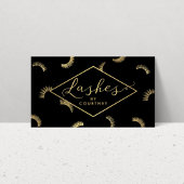 Carte De Visite Beaucoup de Lashes Motif Lash Salon Noir/Or